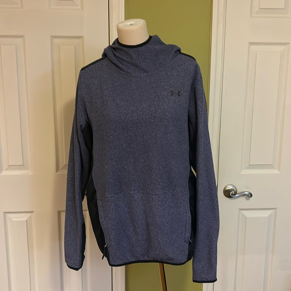 Under Armor Cold Gear Pull Over Hoodie XL Purple and Black
